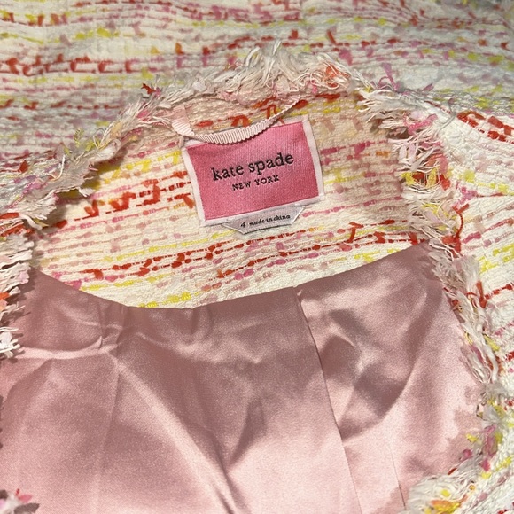 🔥🔥🔥NEW Kate Spade Multi Tweed Blazer Jacket - Picture 8 of 9